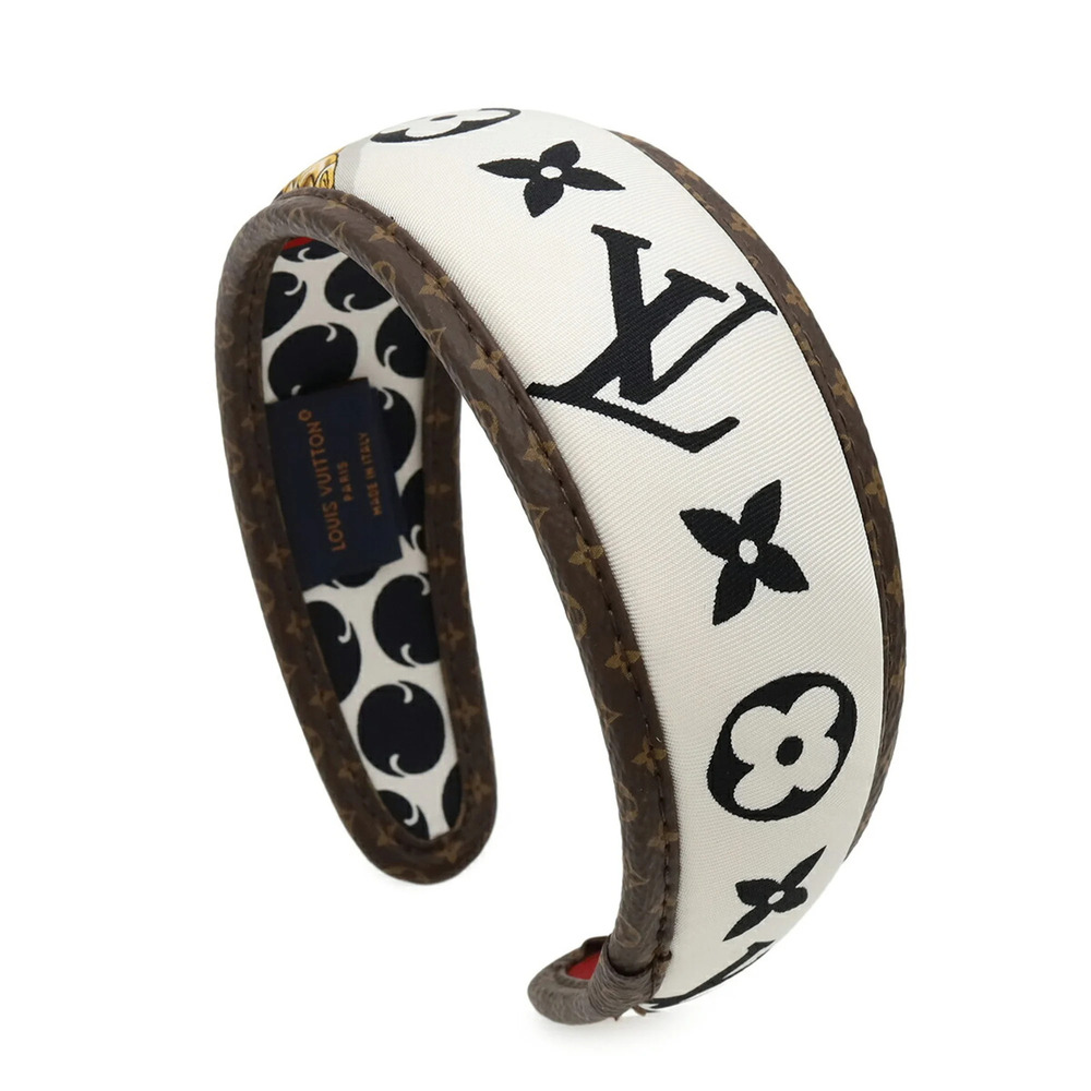 LOUIS VUITTON Be Mindful Headband, Silk, Black/Ivory, M77394